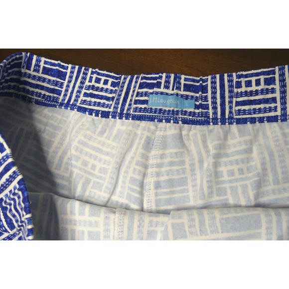 J Mclaughlin Tennis Skirt Sz L Golf Pickleball Skort Pockets Blue Basket Weave - Picture 4 of 9
